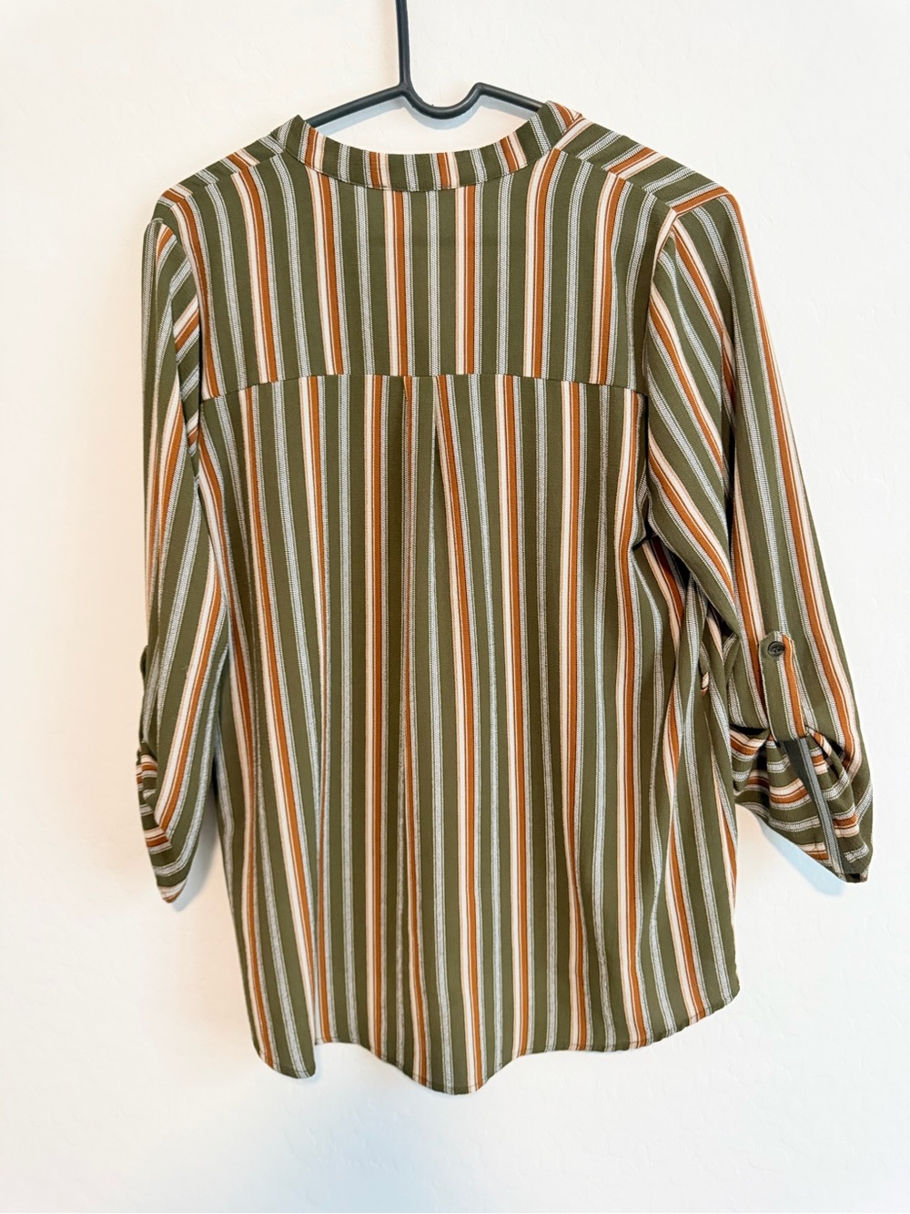 mine Olive Green Striped Tunic with Cream & Rust - Picture 3 of 3